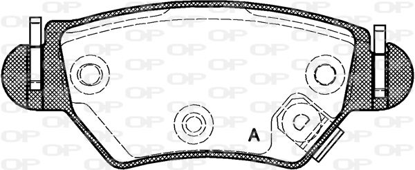OPEN PARTS Комплект тормозных колодок, дисковый тормоз BPA0685.22